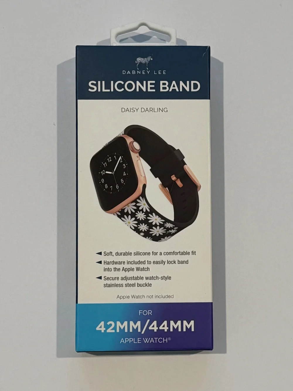 Dabney Lee Daisy Darling Silicone Watch Band - Black, White, Rose Gold